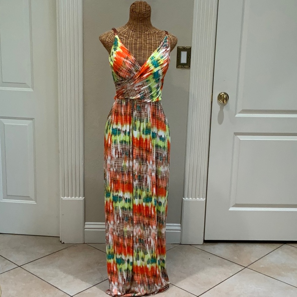 New Directions Colorful Maxi Dress